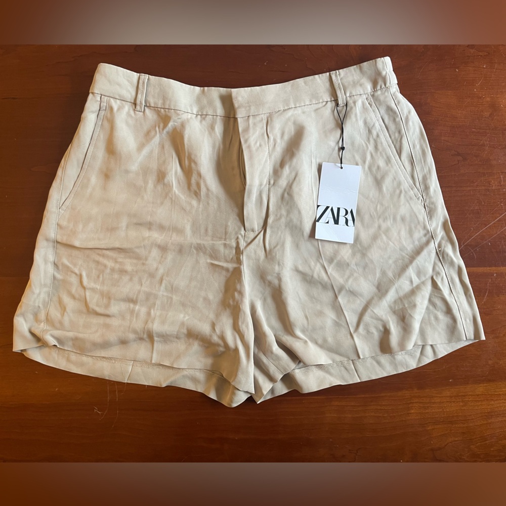 Zara NWT Silky Trouser Shorts